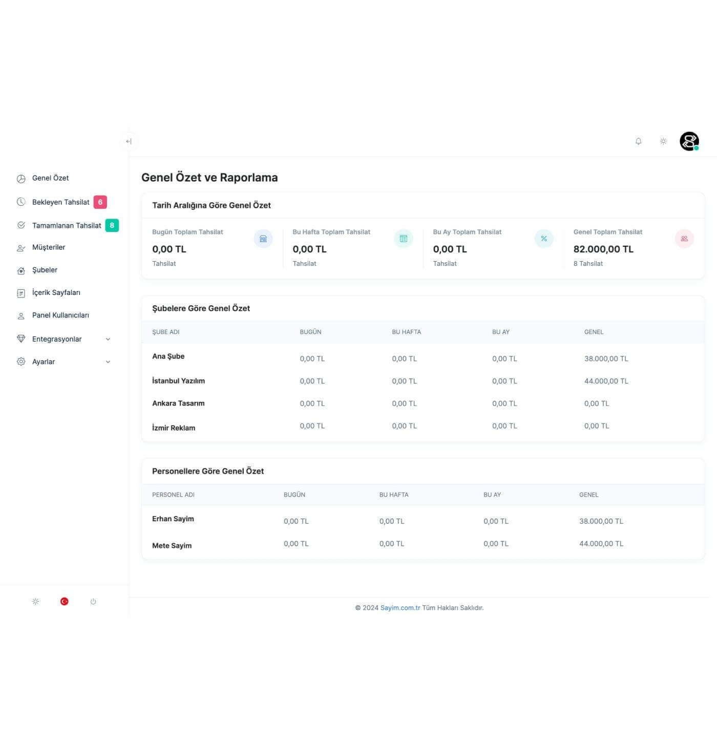 18. Paket - Online Tahsilat